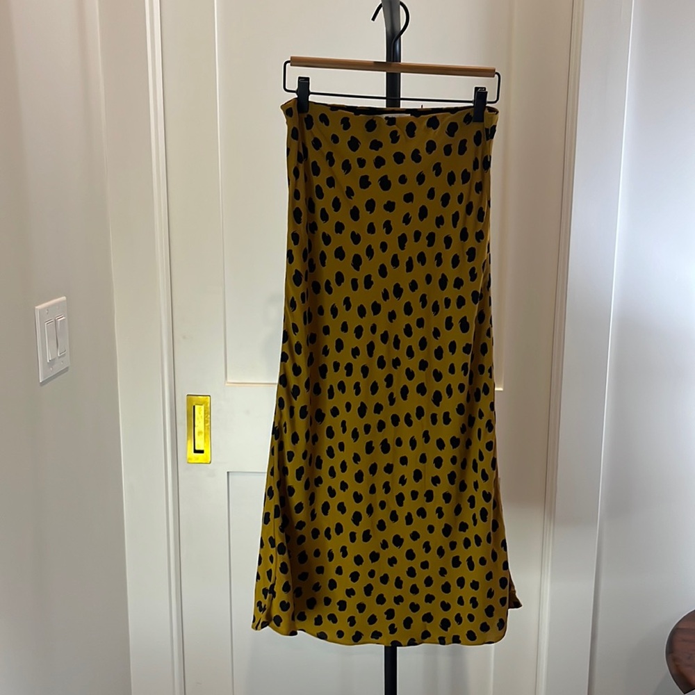 Madewell leopard print midi skirt